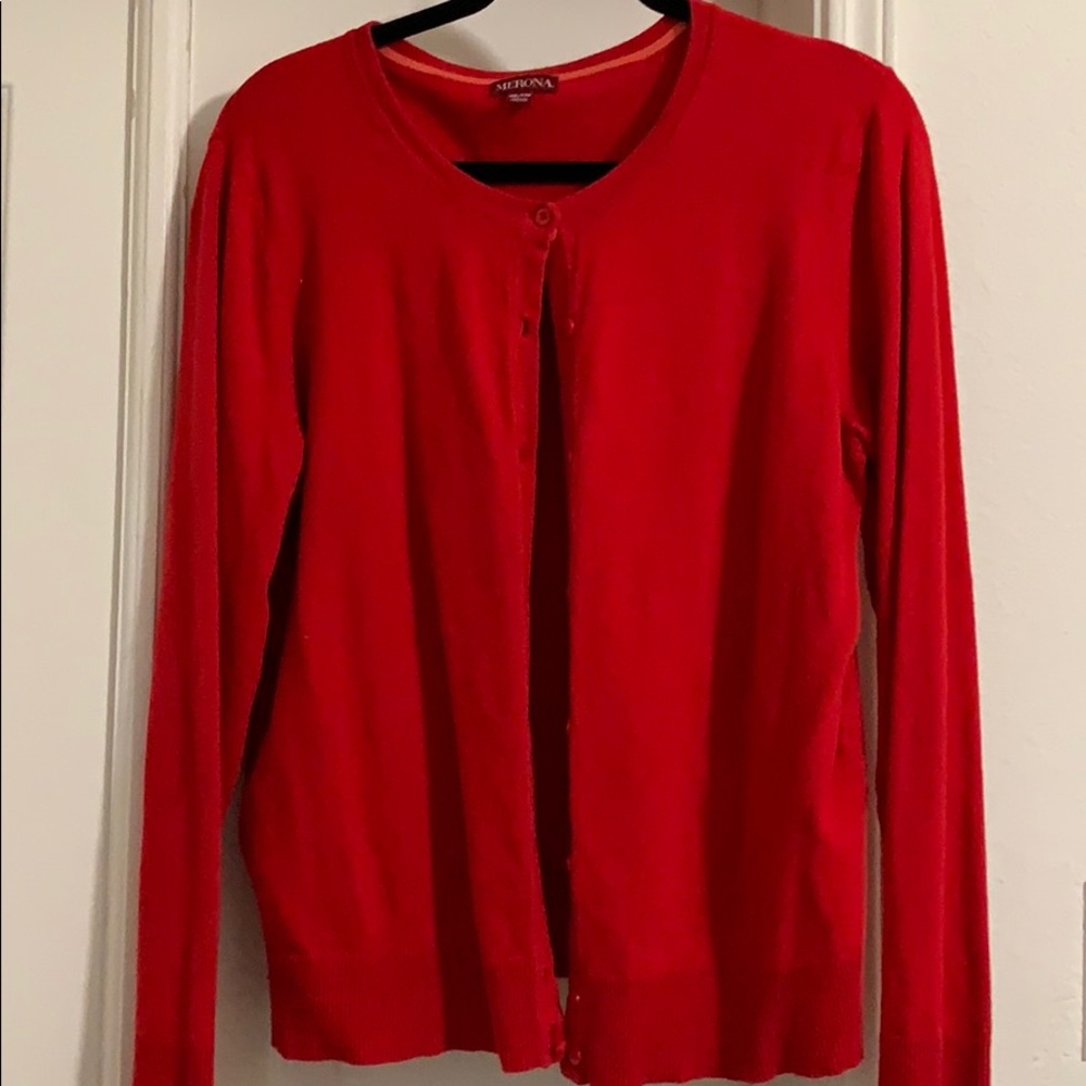 Red cardigan XXL